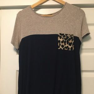 Pink Clover Bianca Colorblock One Pocket Knit Top